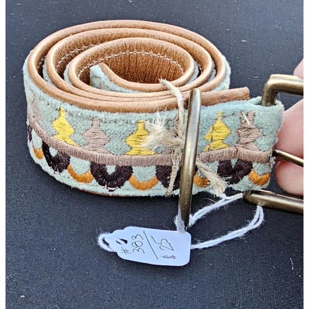 Hand Woven- Embroidered Dog Collar Africa Size 25 Inches NWT